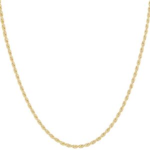 Collier plaqué or, maille corde Ø 1.75 mm, 45 cm, Sully