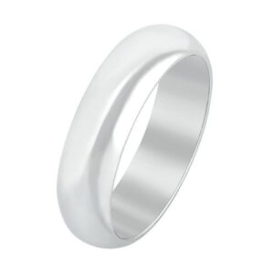 Alliance demi jonc argent  6 mm