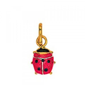 Pendentif enfant, Coccinelle, Or jaune, 12 mm