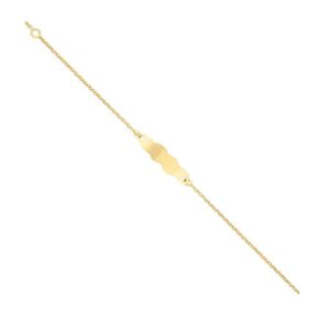 Gourmette bébé Or jaune Plaque Nuage