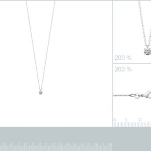 Collier Argent et Zirconium Ø 5 mm