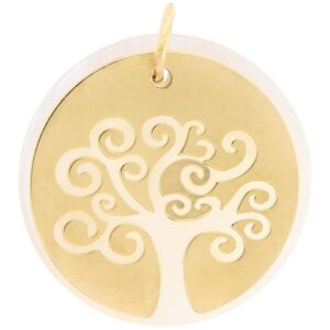Pendentif Arbre de Vie Or jaune et nacre