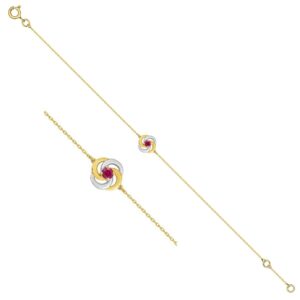 Bracelet Or jaune et Rubis