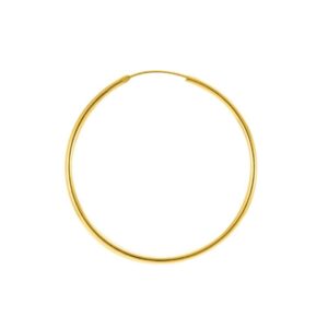 Créoles Plaqué or,  fil rond 1,5 mm,  Ø 35 mm