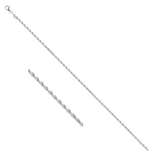 Bracelet argent maille corde Ø 2.4 mm, 18 cm