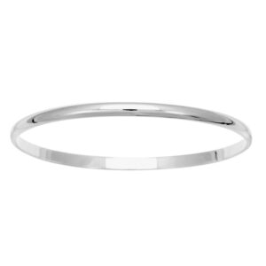 Bracelet argent, 1/2 jonc massif, 4 mm, Ø 63 mm
