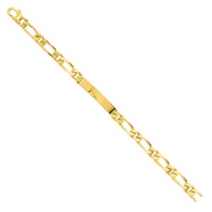 Bracelet gourmette homme, plaqué or, maille alternée 1/1, 6 mm