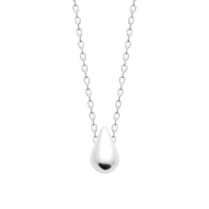 Collier argent, pendentif goutte 9 x 6 mm
