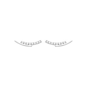 Boucles d'oreilles argent et zirconiums, 17 mm