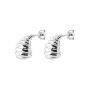 Boucles d'oreilles argent, style "corne d'abondance"
