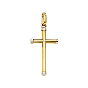 Pendentif croix 30 x 13 mm, Or 750/000