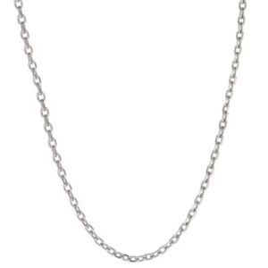 Chaine argent, maille forçat Ø 1.5 mm, 45 cm