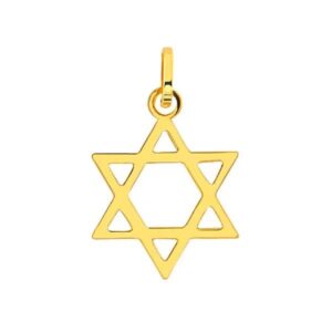 Pendentif Etoile de David, Ø 15 mm, Or 750/000
