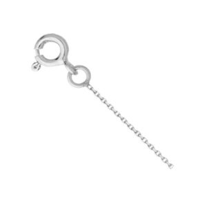 Chaine maille forçat Or Blanc 0.8 mm 40 cm