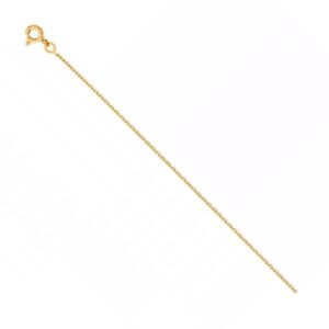 Chaine Or jaune, maille forçat 1,2 mm, 40 cm