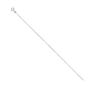 Chaine Or blanc, maille gourmette 0,8 mm, 40 cm