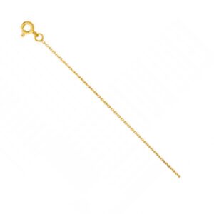 Chaine Or jaune, maille forçat 1 mm, 50 cm