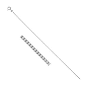 Chaine argent, maille gourmette 1.15 mm, 40 cm