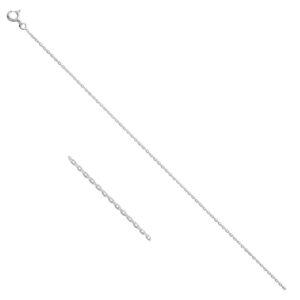 Chaine argent, maille forçat Ø 1.5 mm, 40 cm