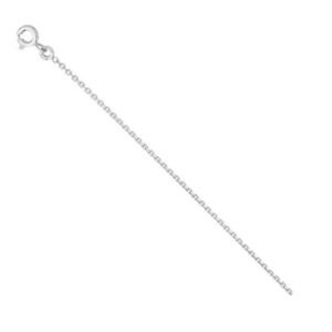 Chaine Or Blanc, maille forçat 1,2 mm, 50 cm