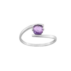 Bague Or Blanc et Améthyste