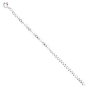 Chaine argent, maille Jaseron Ø 2.65 mm, 45 cm