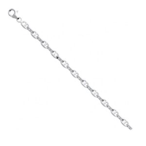 Collier argent, maille marine 3 mm, 50 cm
