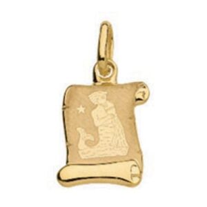 Pendentif Or jaune 12 x 12 mm, Verseau