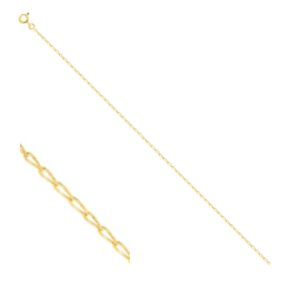Chaine Or 750/000 femme, maille cheval 1.4 mm, 40 cm