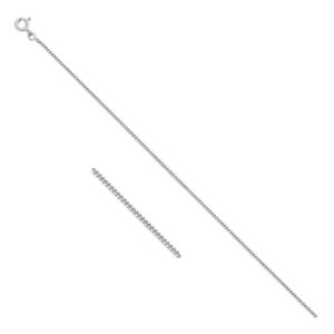 Chaine argent, maille gourmette 1.35 mm, 45 cm