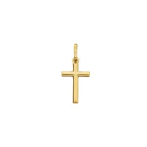 Pendentif or jaune, croix 20 mm