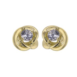 Boucle d'oreilles Or jaune et Zirconiums