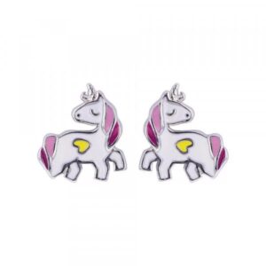 Boucles d'oreilles Argent, Licornes 10 x 10 mm