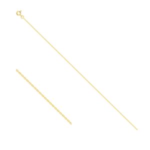 Chaine maille Forçat Ø 1.28 mm, Or jaune 750/000, 40 cm