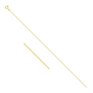 Chaine Or jaune 750/000, maille Forçat 1,4 mm 50 cm