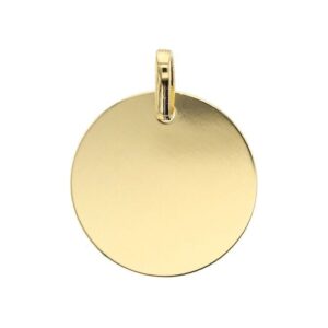 Pendentif or jaune, médaille 15 mm