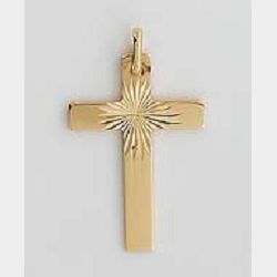 Pendentif Croix, Or blanc