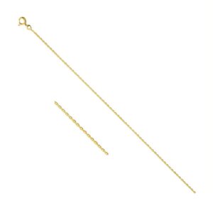 Chaine Plaqué or, Maille Forçat 1.3 mm, 45 cm