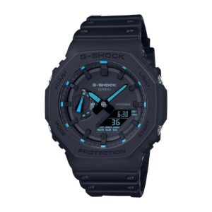 Montre résine et carbone Ø 45.4 mm noire et bleue, G-Shock