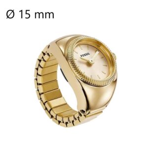 Bague-Montre, Acier doré Ø 15 mm, Fossil