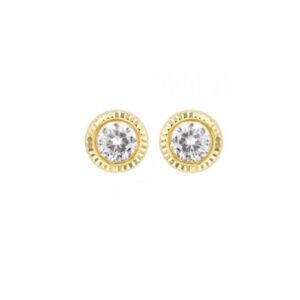 Boucles d'oreilles Or jaune et Zirconiums
