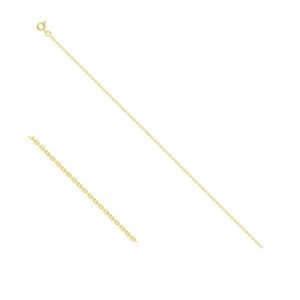 Chaine Or jaune 750/000, maille forçat diamantée Ø 1.28 mm, 45 cm