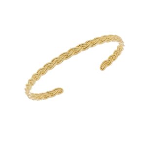 Bracelet Jonc tressé plaqué or, Sully