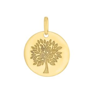 Pendentif Arbre de Vie Ø 15 mm, Or jaune