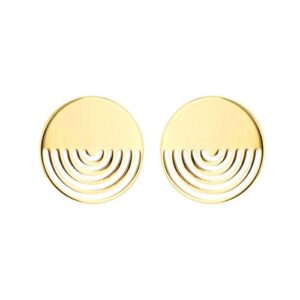 Boucles d'oreilles bouton or jaune