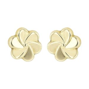 Boucles d'oreilles or jaune fleur