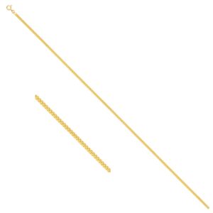 Chaine plaqué or, maille gourmette 2.75 mm, 45 cm