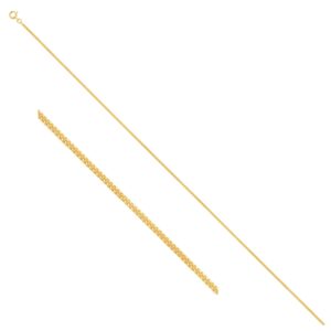 Chaine plaqué or maille gourmette 1.7 mm, 40 cm