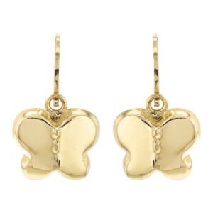 Boucles d'oreilles dormeuses, Papillons, Or jaune