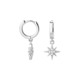 Créoles argent avec pampille, Anamila